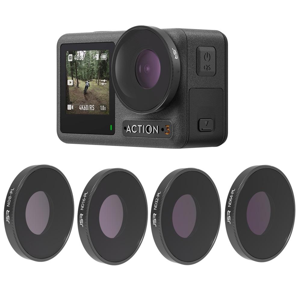 4-In-1 Lens Filter Set For Dji Action 3 - Nd8Pl Nd16Pl Nd32Pl Nd64Pl-1915197868734550016