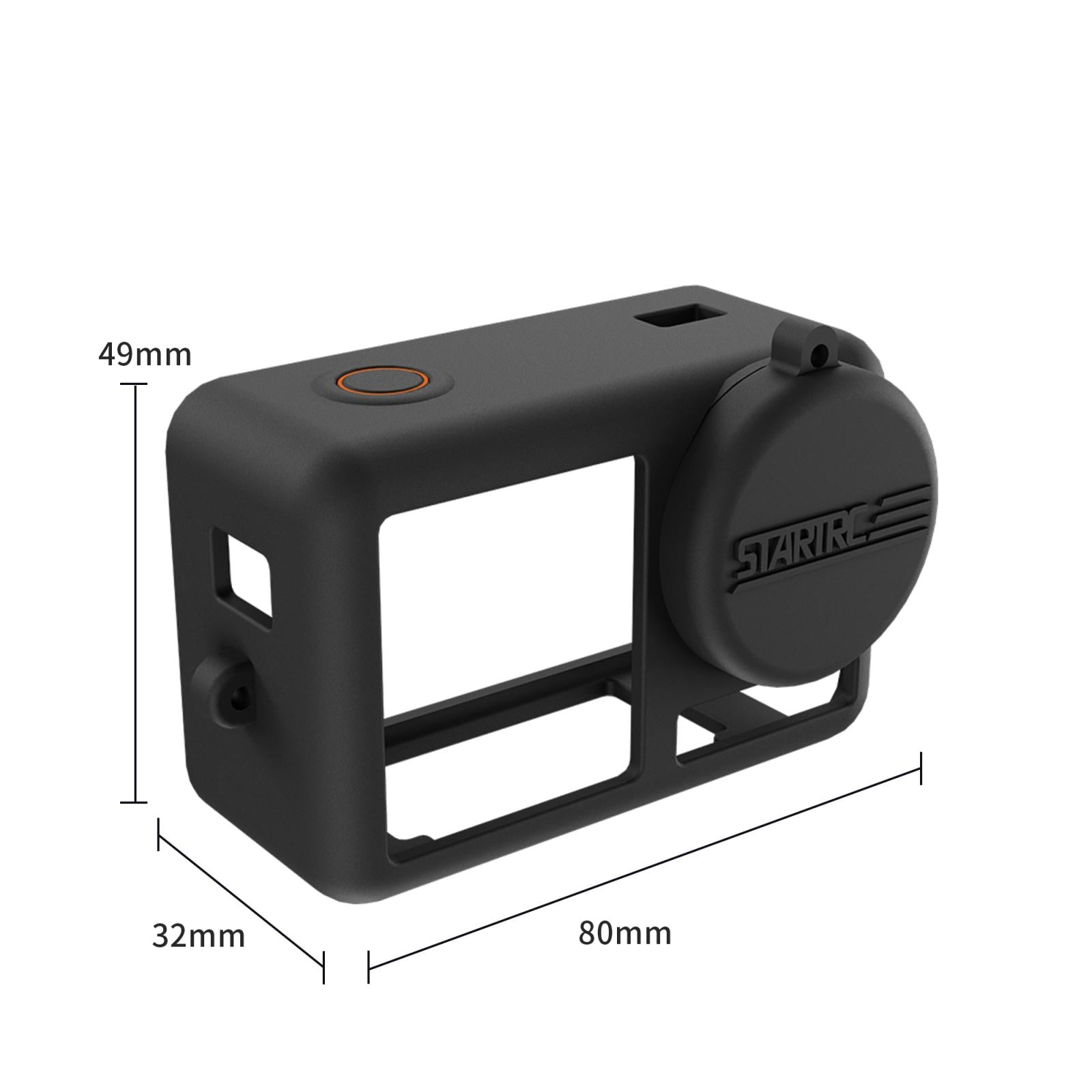 Shockproof Silicone Case With Lens Cap And Strap For Dji Action Camera-1915196803284865026