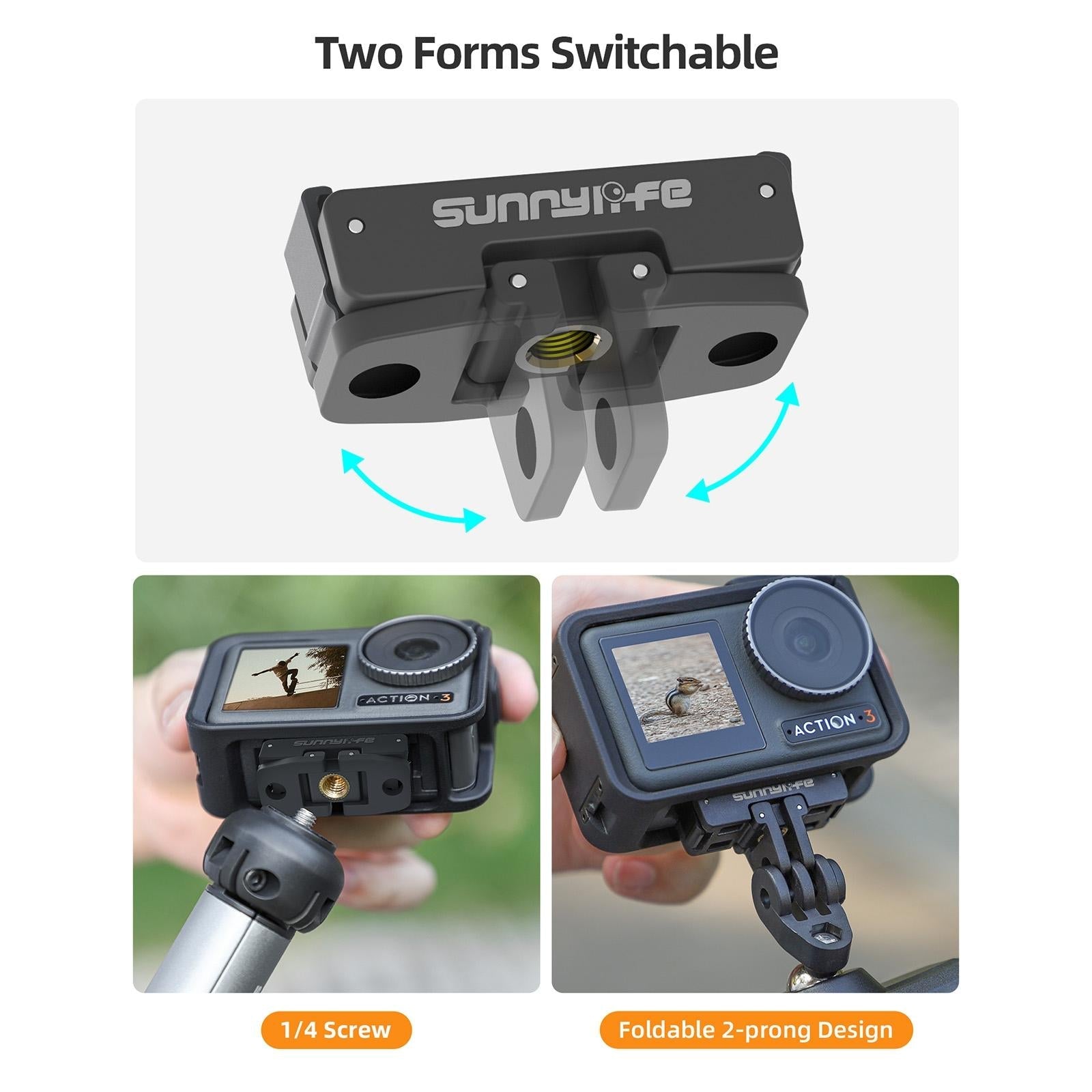 Magnetic Adapter Mount For Dji Action Cameras - Compatible With Action 2 3 And 4-1915196709542170629