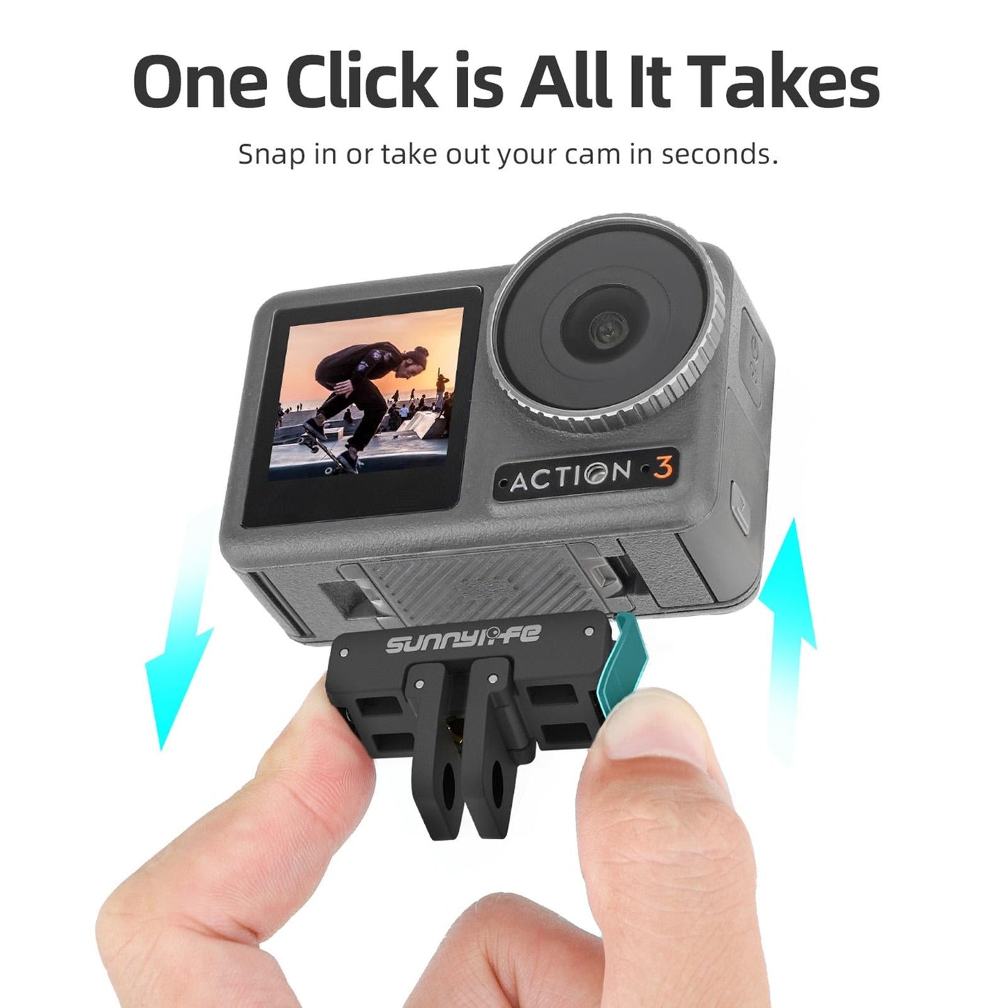 Magnetic Adapter Mount For Dji Action Cameras - Compatible With Action 2 3 And 4-1915196709542170631