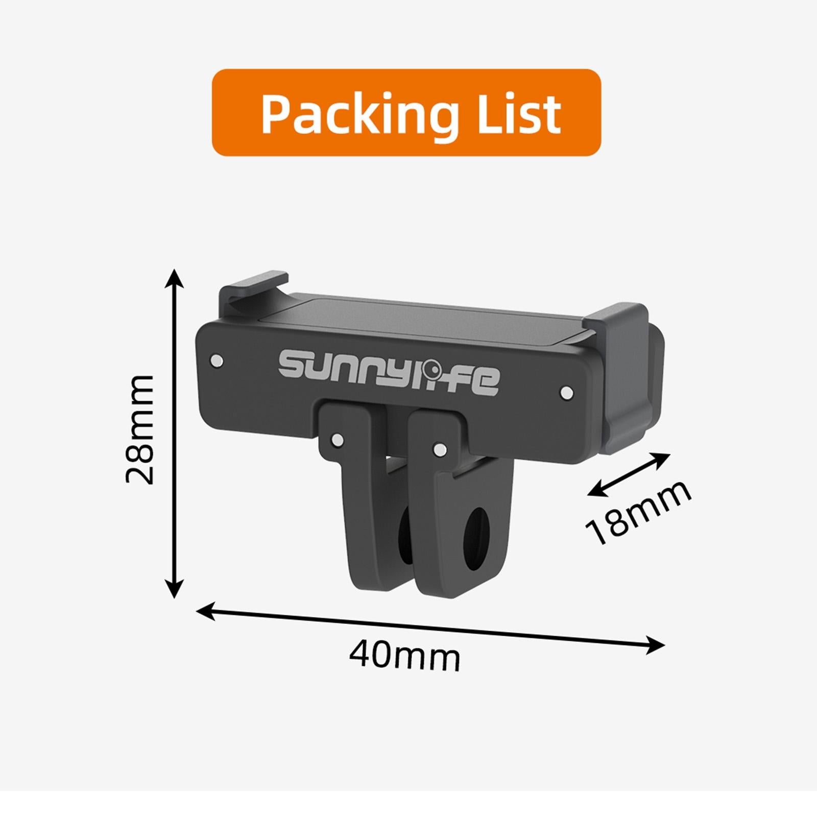 Magnetic Adapter Mount For Dji Action Cameras - Compatible With Action 2 3 And 4-1915196709542170632