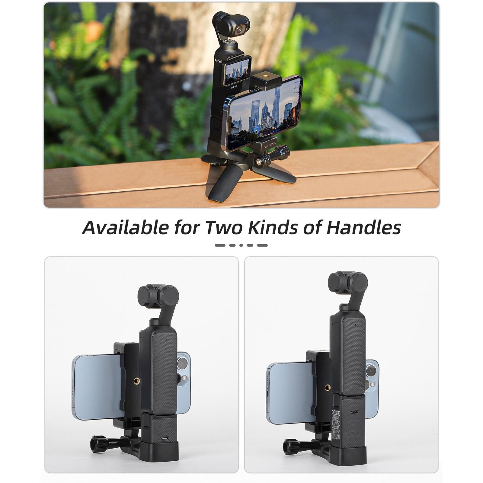 Handheld Tripod Expansion For Dji Pocket 3 - Front Phone Holder Mount-1915196775690539015