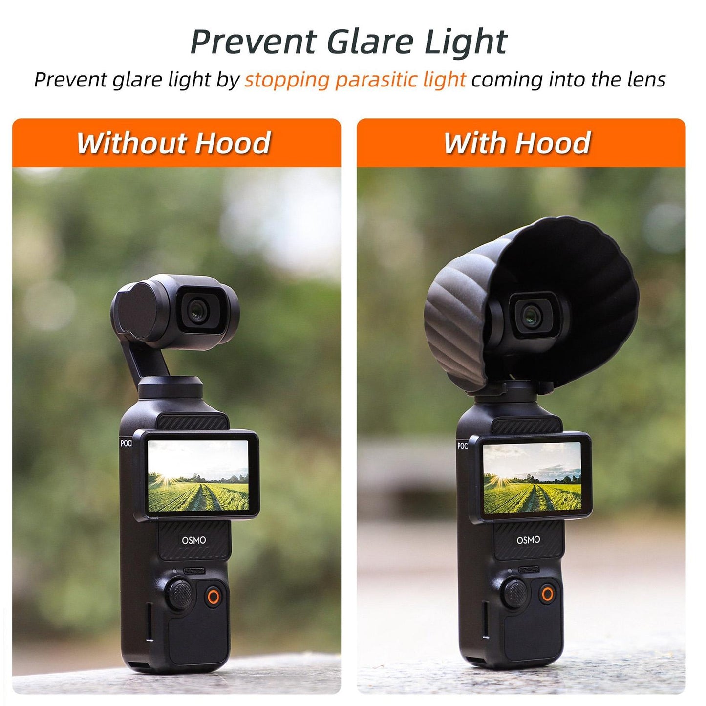 Sunshade Lens Hood For Dji Pocket 3 - Protective Cover-1915196754953900034