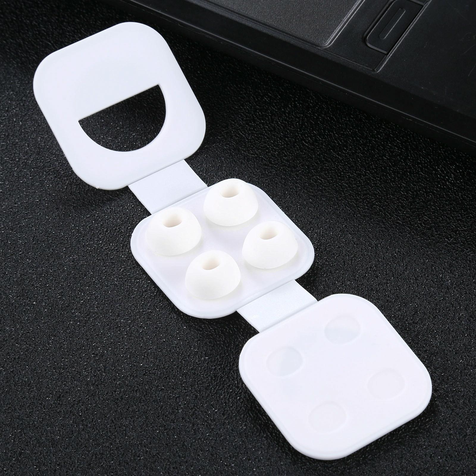 Soft Silicone Ear Caps For Airpods - 2 Pairs With Net-1915198116244623363