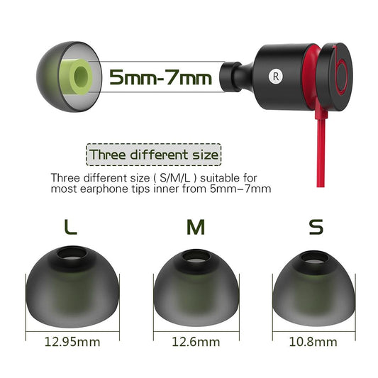 6 Pairs New Bee In-Ear Silicone Ear Caps With Storage Box - Fits 5-7Mm Earphone Plugs-1915198016395022338