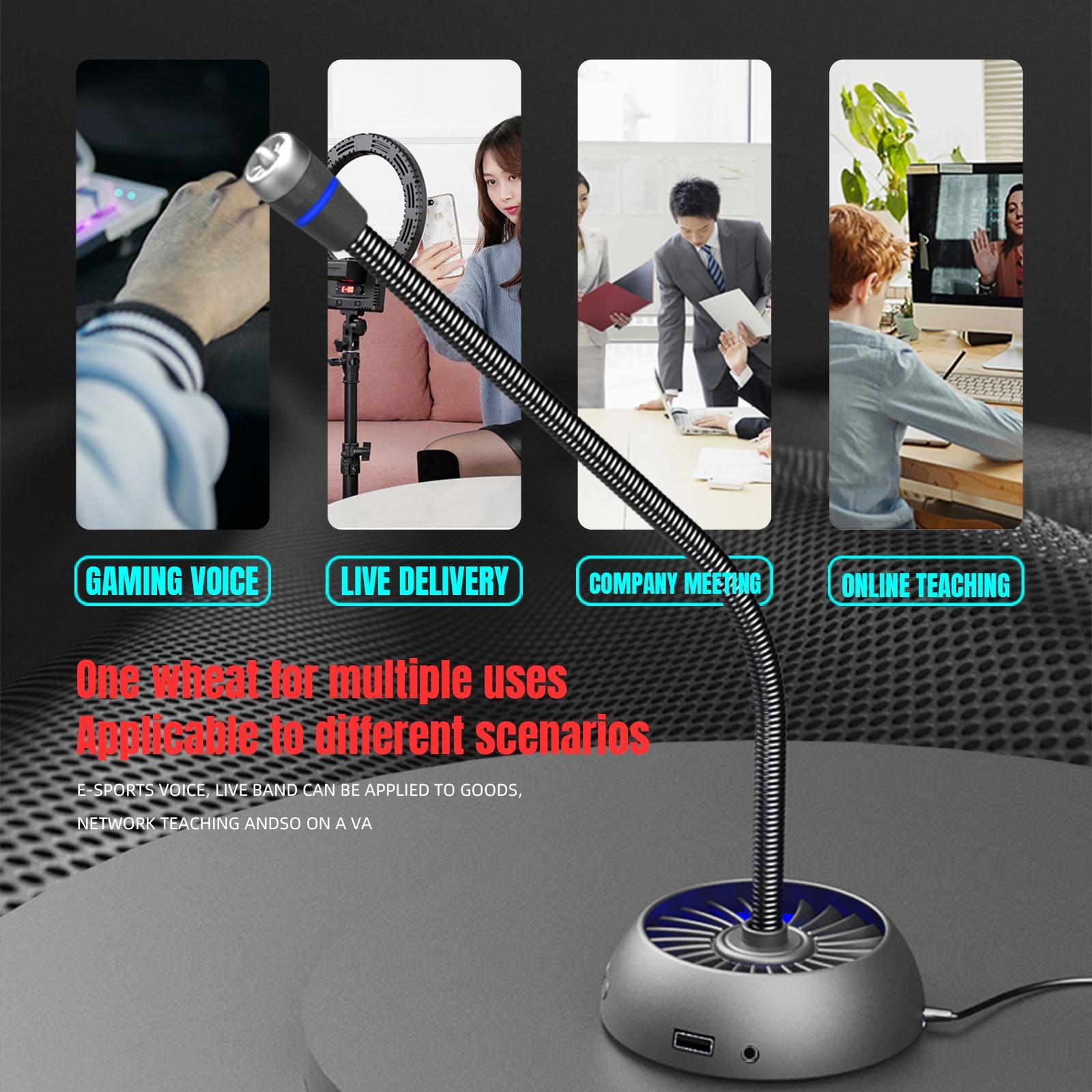 High-Quality Usb Noise-Cancelling Microphone - Black-1915196900131344386