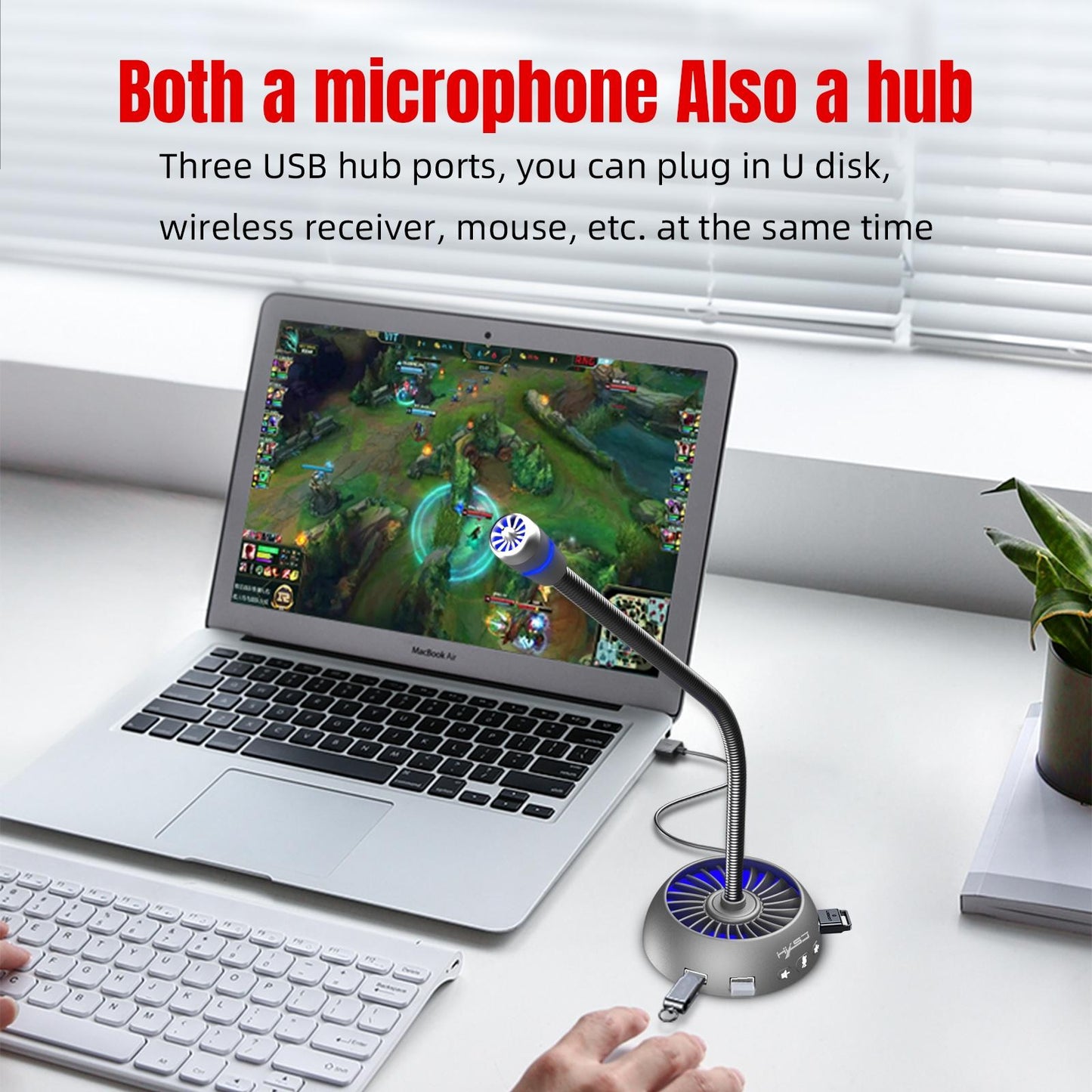 High-Quality Usb Noise-Cancelling Microphone - Black-1915196900131344390