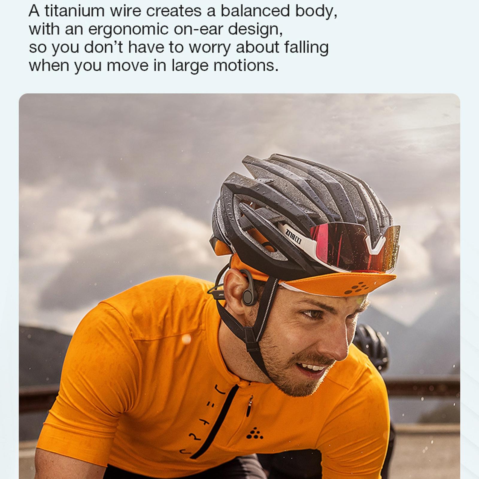 Waterproof Bone Conduction Bluetooth Earphones - Black-1915196847551549445