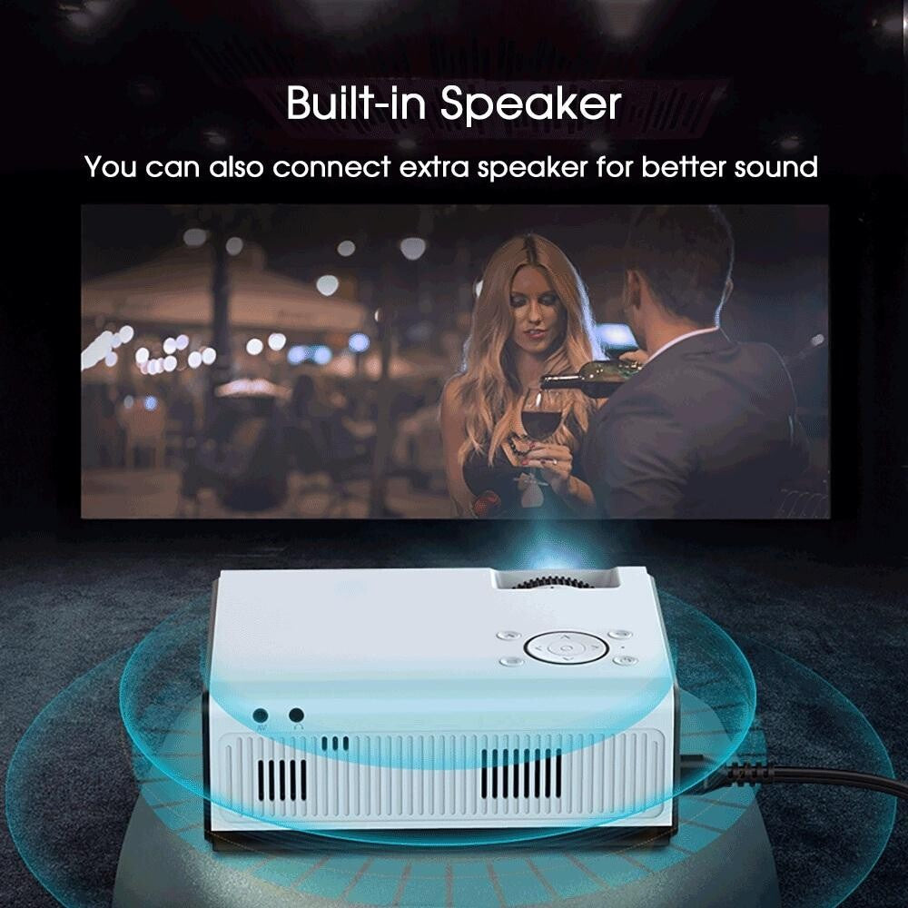 Portable Home Theater Projector - 80 Ansi Lumens Android 9.0 800X480P 1G + 8G-1915197971222368260