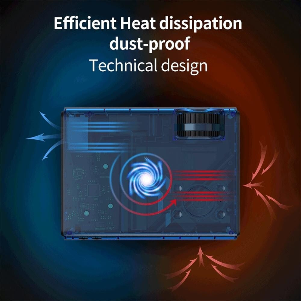 Portable Home Theater Projector - 80 Ansi Lumens Android 9.0 800X480P 1G + 8G-1915197971222368265