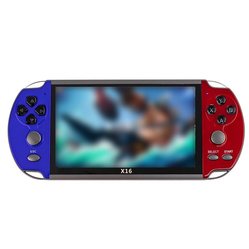 X16 Classic Handheld Game Console - 6.5 Screen 8Gb Memory - Blue & Red-1915197131518513159