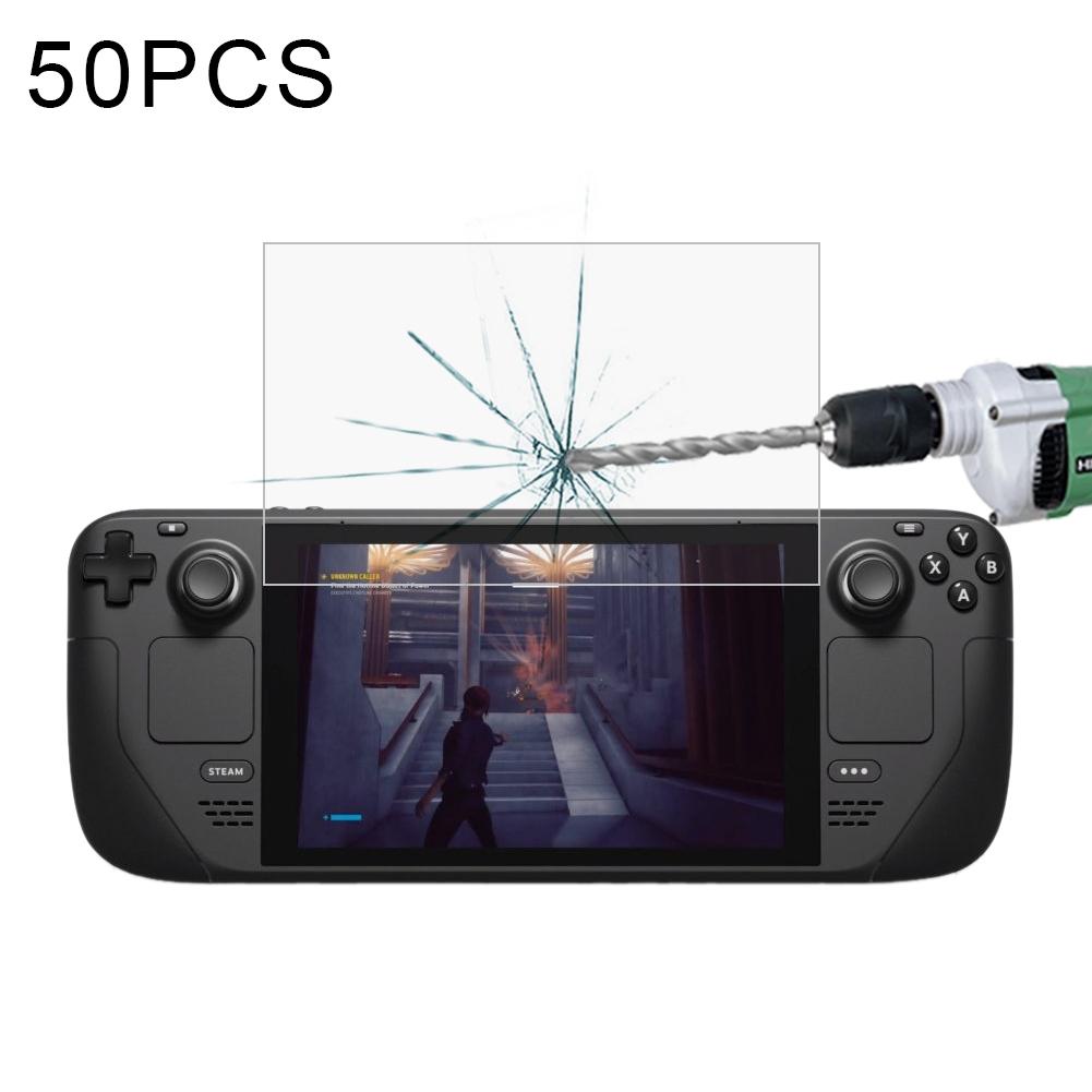50-Pack Tempered Glass Film For Steam Deck Console - 0.26Mm 9H 2.5D-1915198322302390278