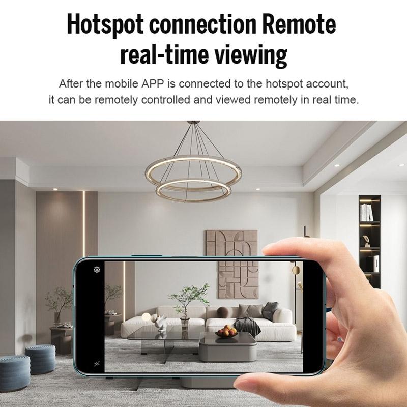 Mini Wifi Camera With Infrared Night Vision And Base - Black-1915196947338235908