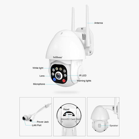 Waterproof Dome Camera With Sound And Light Alarm - 3Mp-1915197792649875457