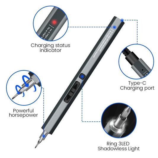 12-In-1 Rechargeable Cordless Electric Screwdriver Set With Type C Port-1915198332028981249