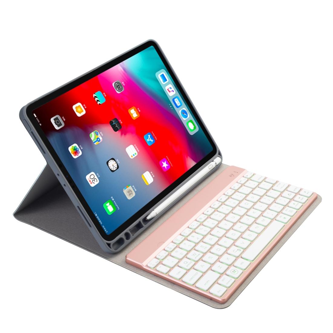 Multi-Colour Backlit Bluetooth Keyboard Case For Ipad Pro 11 With Holder & Pen Slot-1915196525219287044