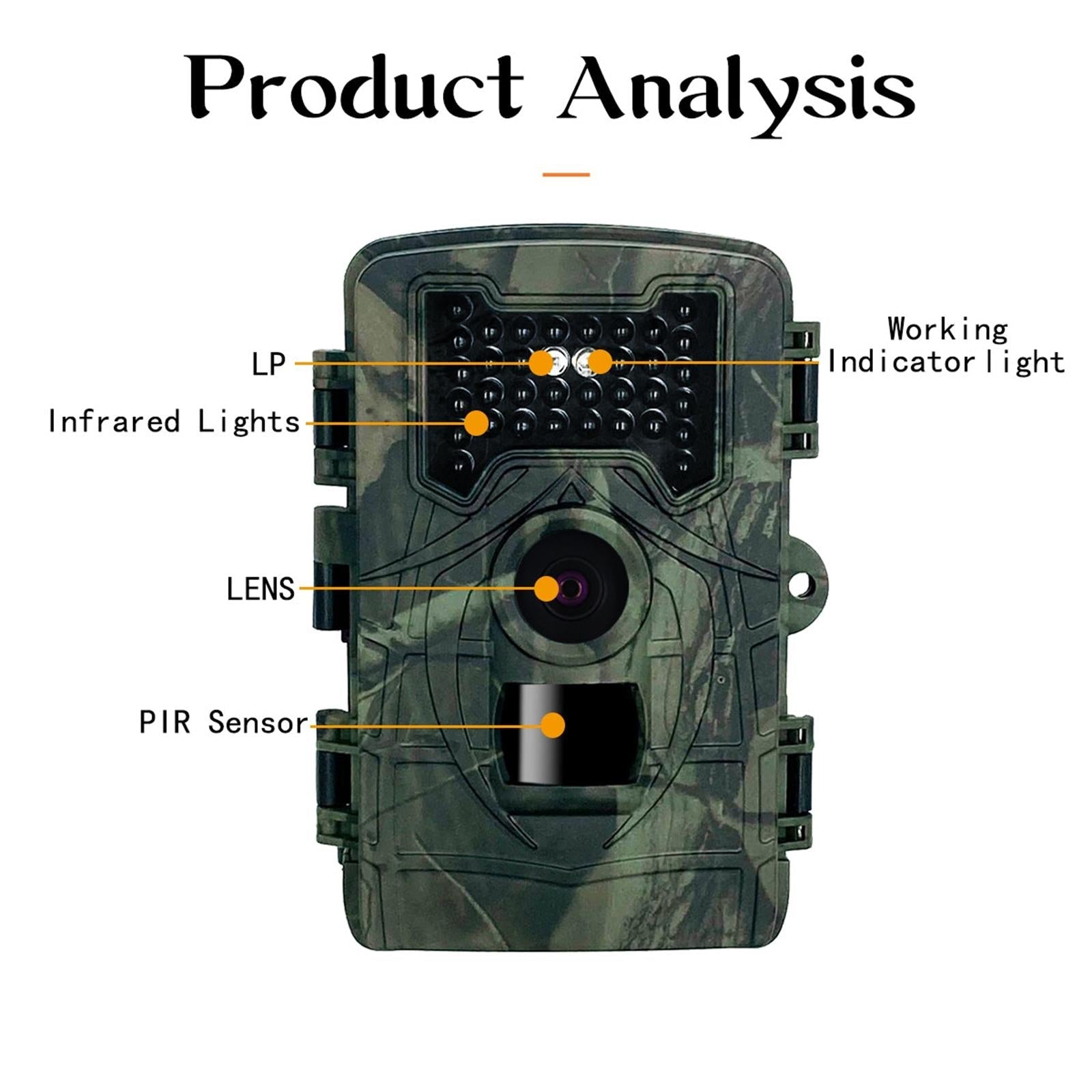 2 Lcd Infrared Night Vision Trail Camera For Wildlife Hunting-1915198426518261762