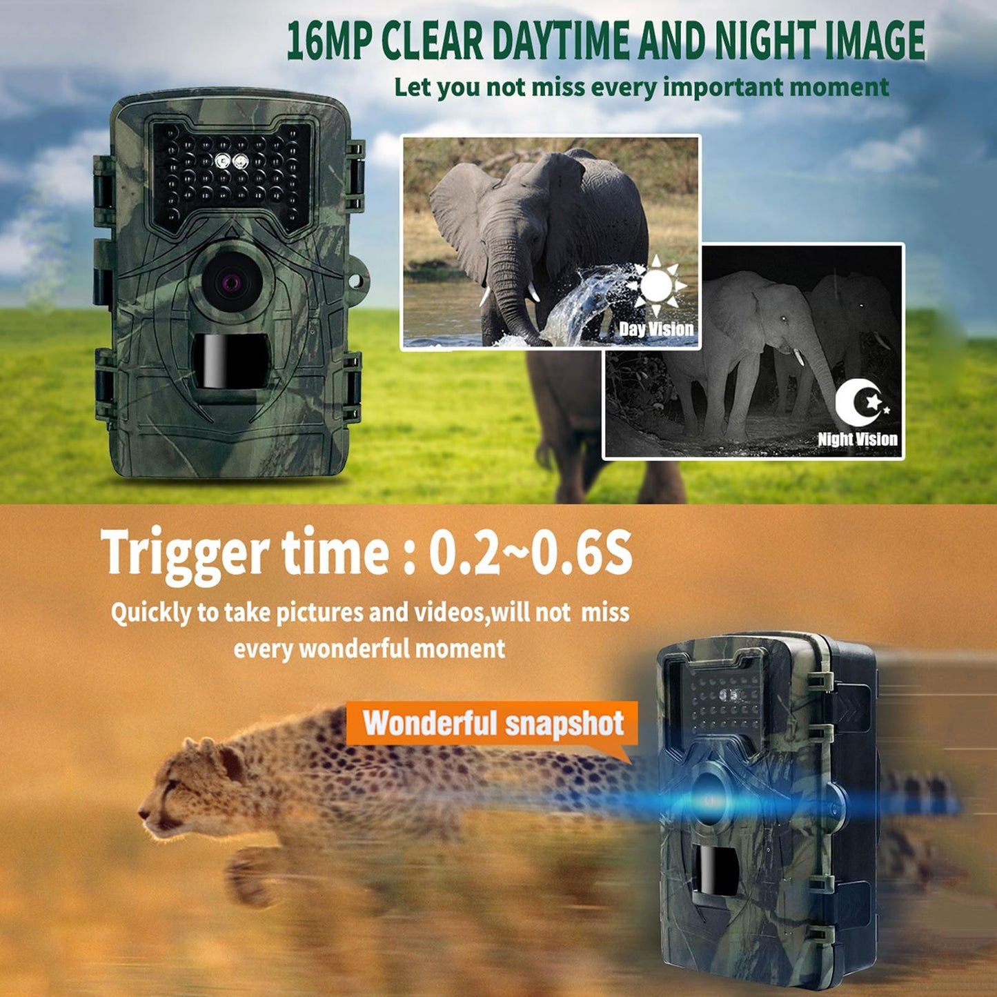 2 Lcd Infrared Night Vision Trail Camera For Wildlife Hunting-1915198426518261764