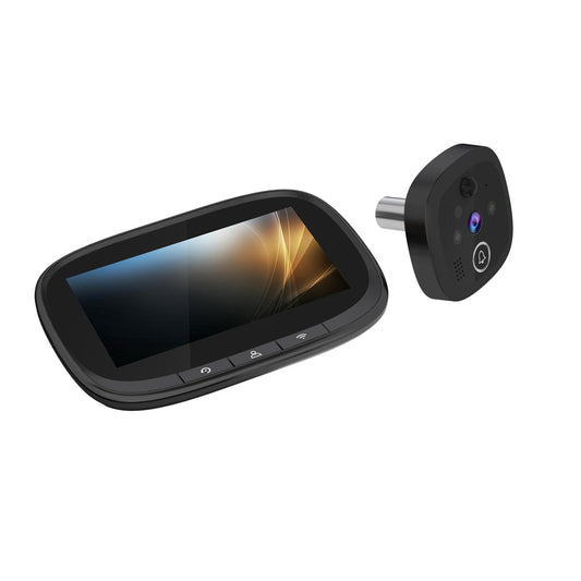 Wireless Video Doorbell With 4.3 Colour Screen And Wifi - Black-1915196864307793922