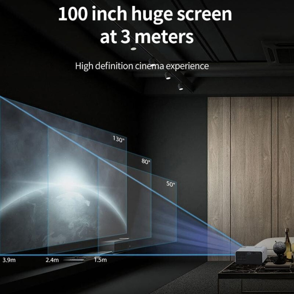 Mini Lcd Digital Projector - 2200 Lumens 800X480 Same Screen Version - White / Black-1915196658384244740