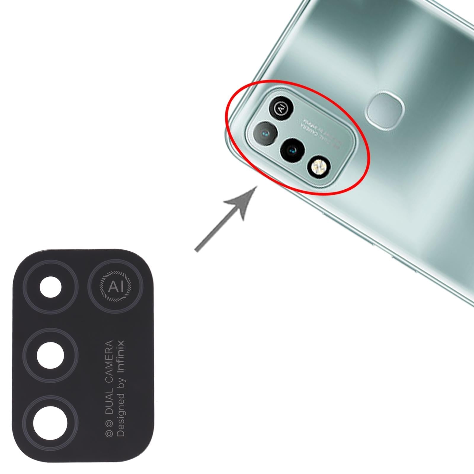 10Pcs Infinix Hot 10 Play / Smart 5 Camera Lens Replacement-1915198271161241603