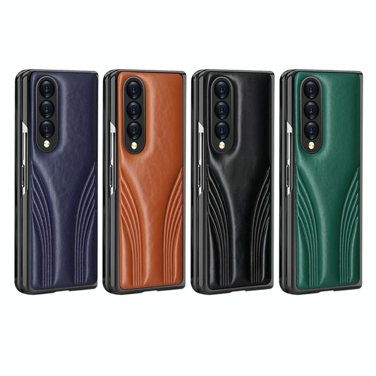 Embossed Folding Case For Samsung Galaxy Z Fold 4 - Blue-1915196526708264961