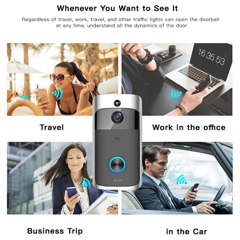 Smart Wifi Video Doorbell - Ultra Low Power 720P Ding Dong Version-1915196514519617540