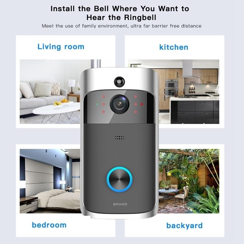 Smart Wifi Video Doorbell - Ultra Low Power 720P Ding Dong Version-1915196514519617542