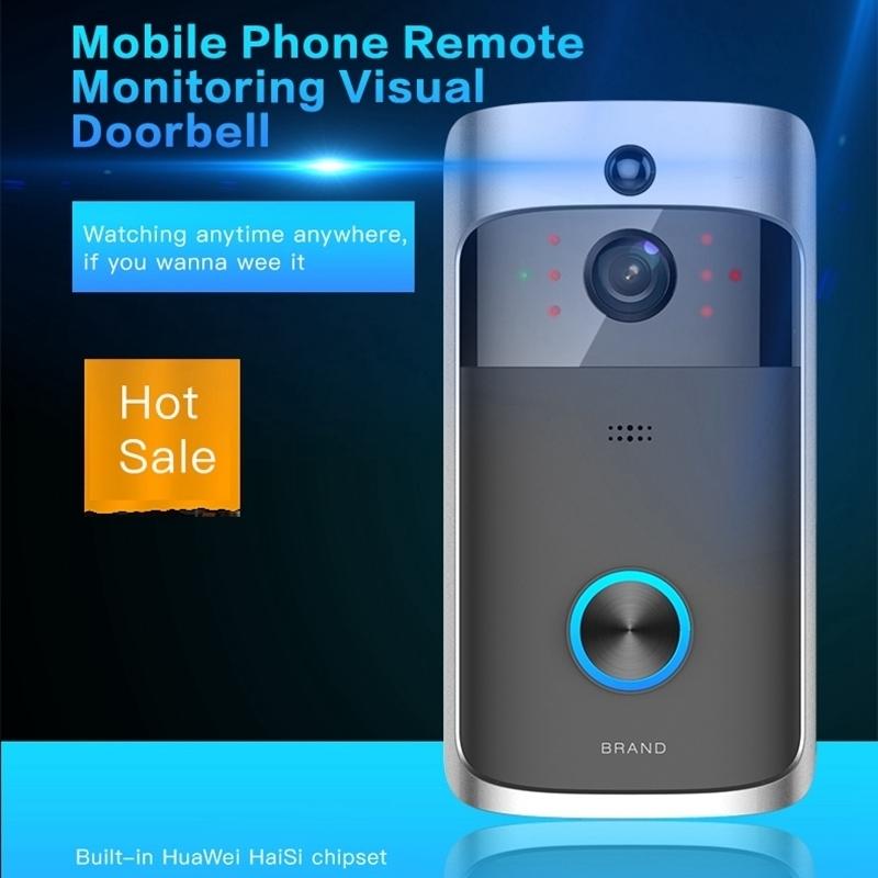 Smart Wifi Video Doorbell - Ultra Low Power 720P Ding Dong Version-1915196514519617544