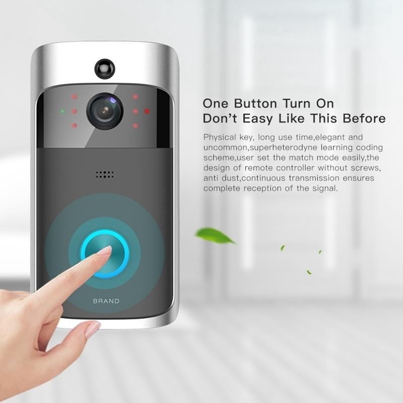 Smart Wifi Video Doorbell - Ultra Low Power 720P Ding Dong Version-1915196514519617545