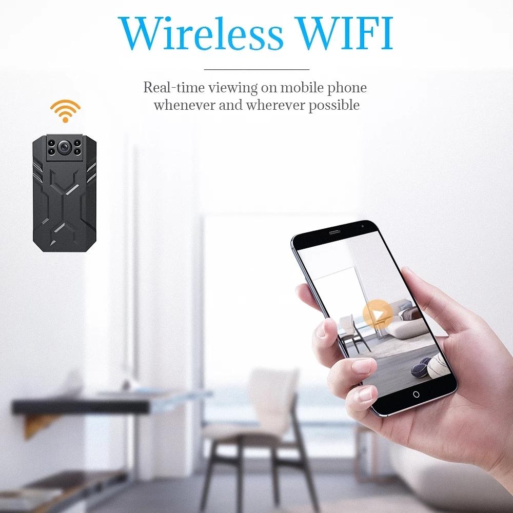 180 Degree Mini Wifi Camera With Back Clip - Black-1915196916036145154