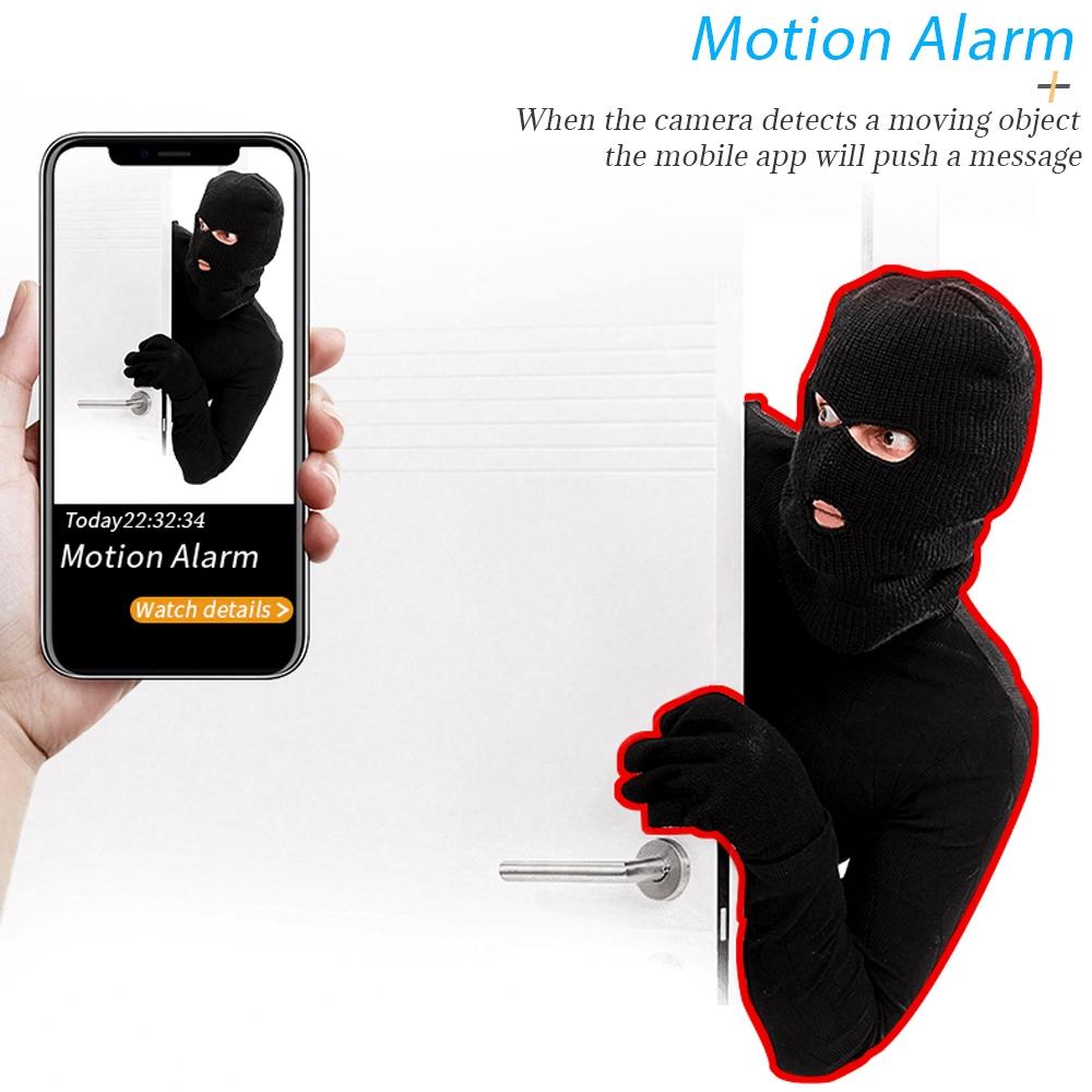 180 Degree Mini Wifi Camera With Back Clip - Black-1915196916036145156