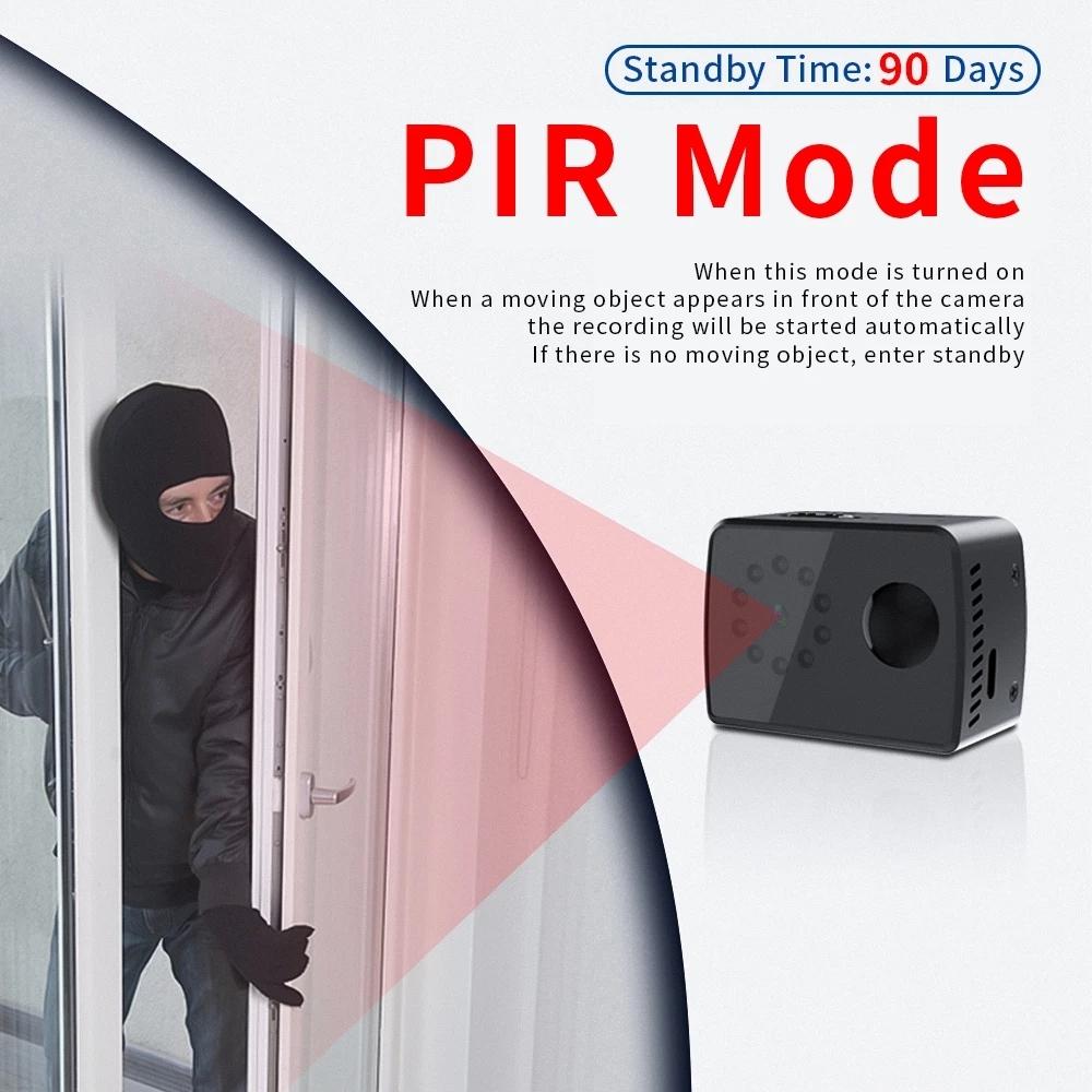 Mini 1080P Hd Camcorder Night Vision Pir Motion Action Micro Camera Black-1915197126393073669
