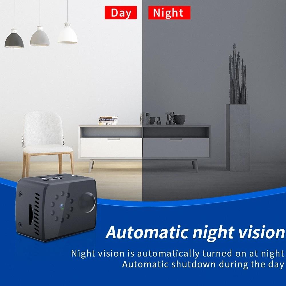 Mini 1080P Hd Camcorder Night Vision Pir Motion Action Micro Camera Black-1915197126393073670