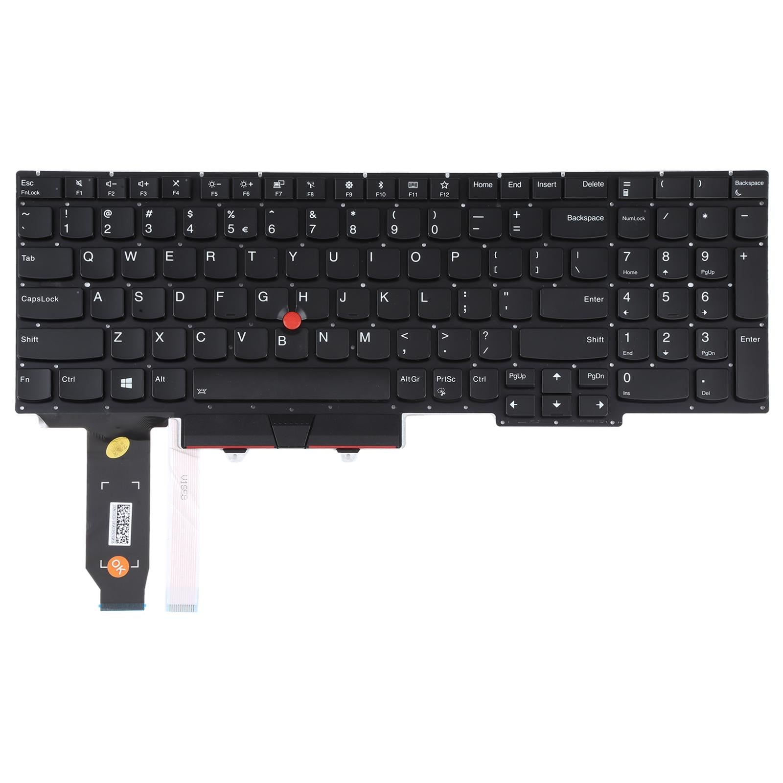 Backlit Keyboard With Trackpoint For Lenovo Thinkpad E15 Gen 2 - Us Version-1915197824568528896