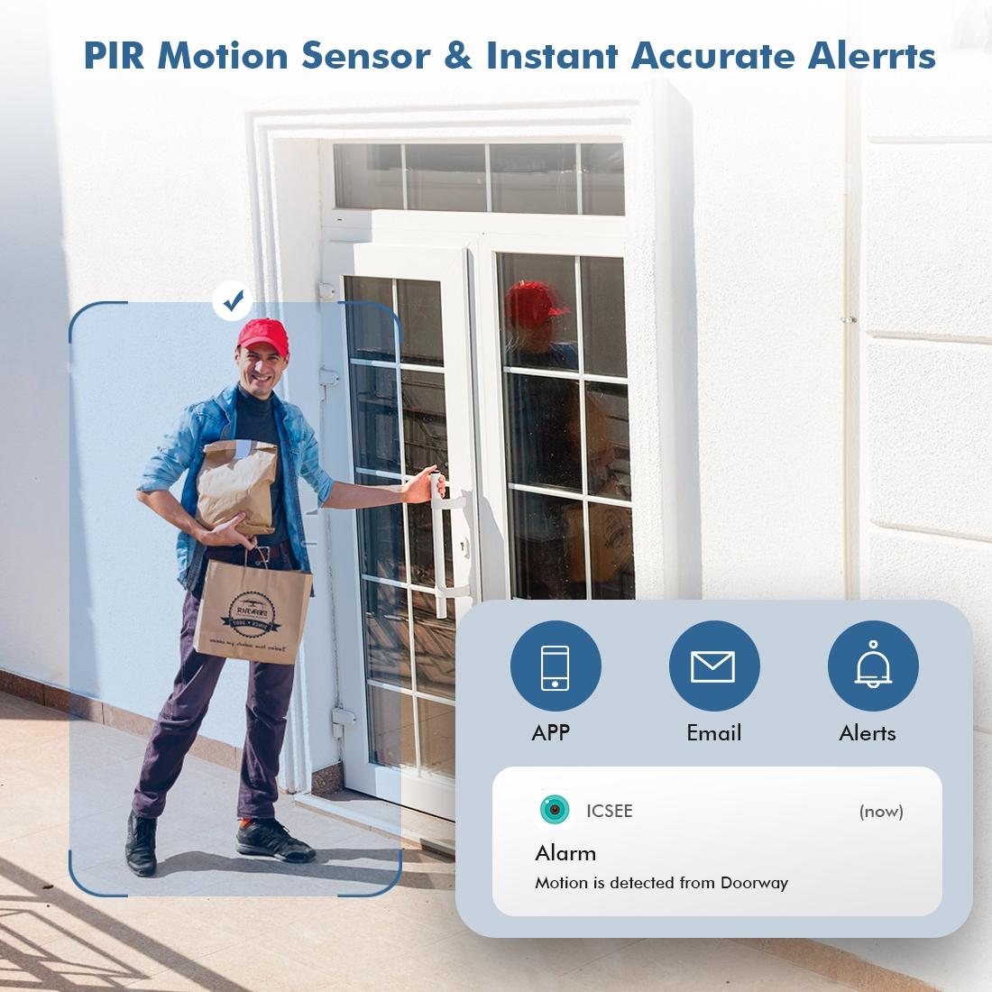 Wireless Hd Smart Camera With Night Vision & Motion Detection & Two-Way Audio & Tf Card Support-1915197533123121158