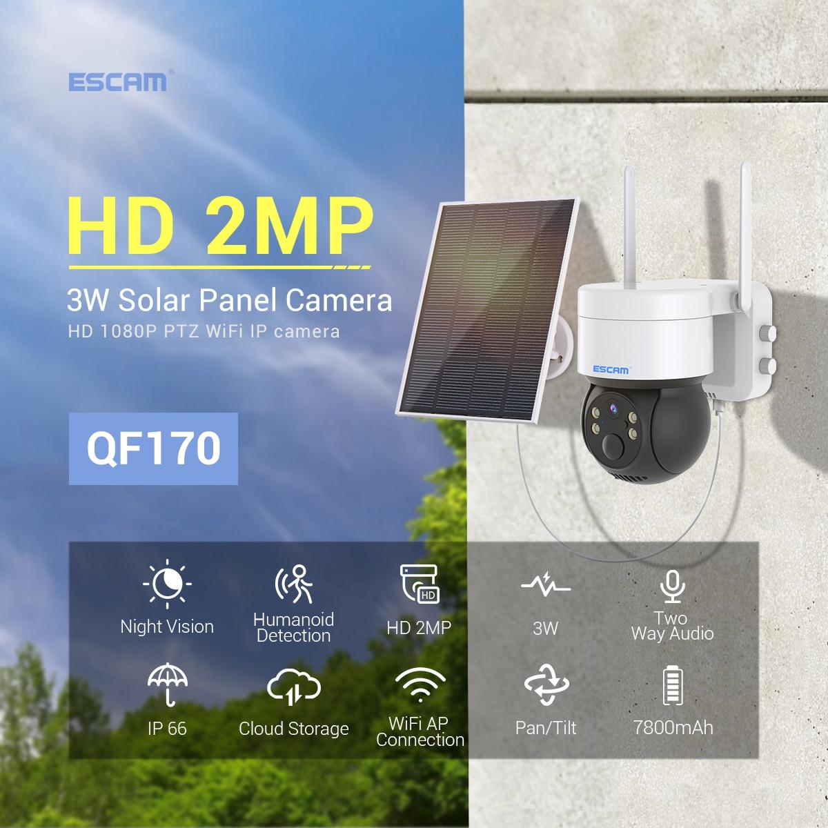 2Mp Solar Wifi Camera With Night Vision And Two-Way Audio - Black-1915196871832375300