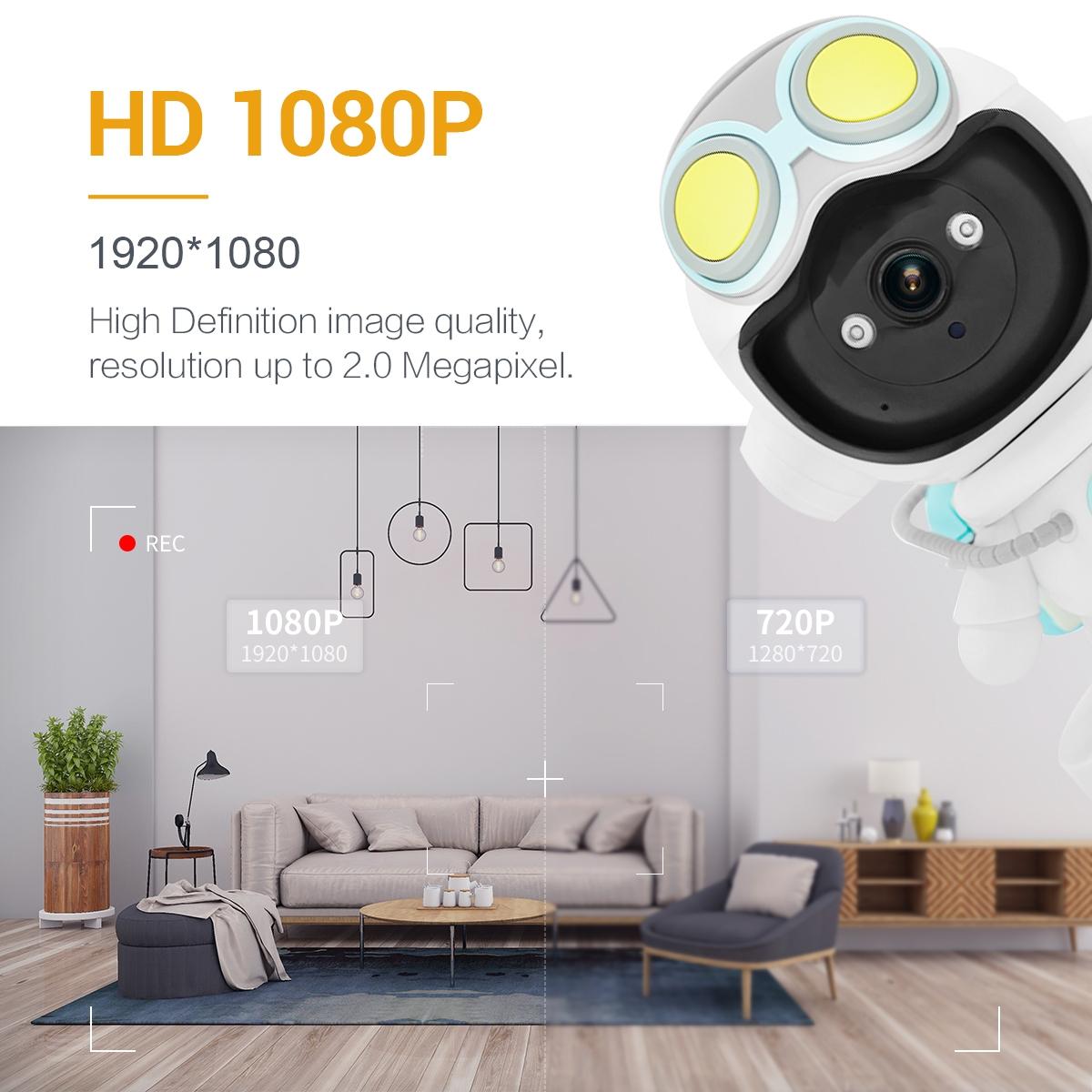 2Mp Wifi Camera With Motion Detection Tracking Sound Alarm Cloud Storage Two-Way Audio Night Vision-1915197797586571268