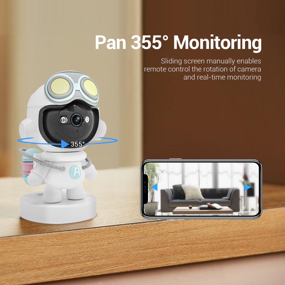 2Mp Wifi Camera With Motion Detection Tracking Sound Alarm Cloud Storage Two-Way Audio Night Vision-1915197797586571270