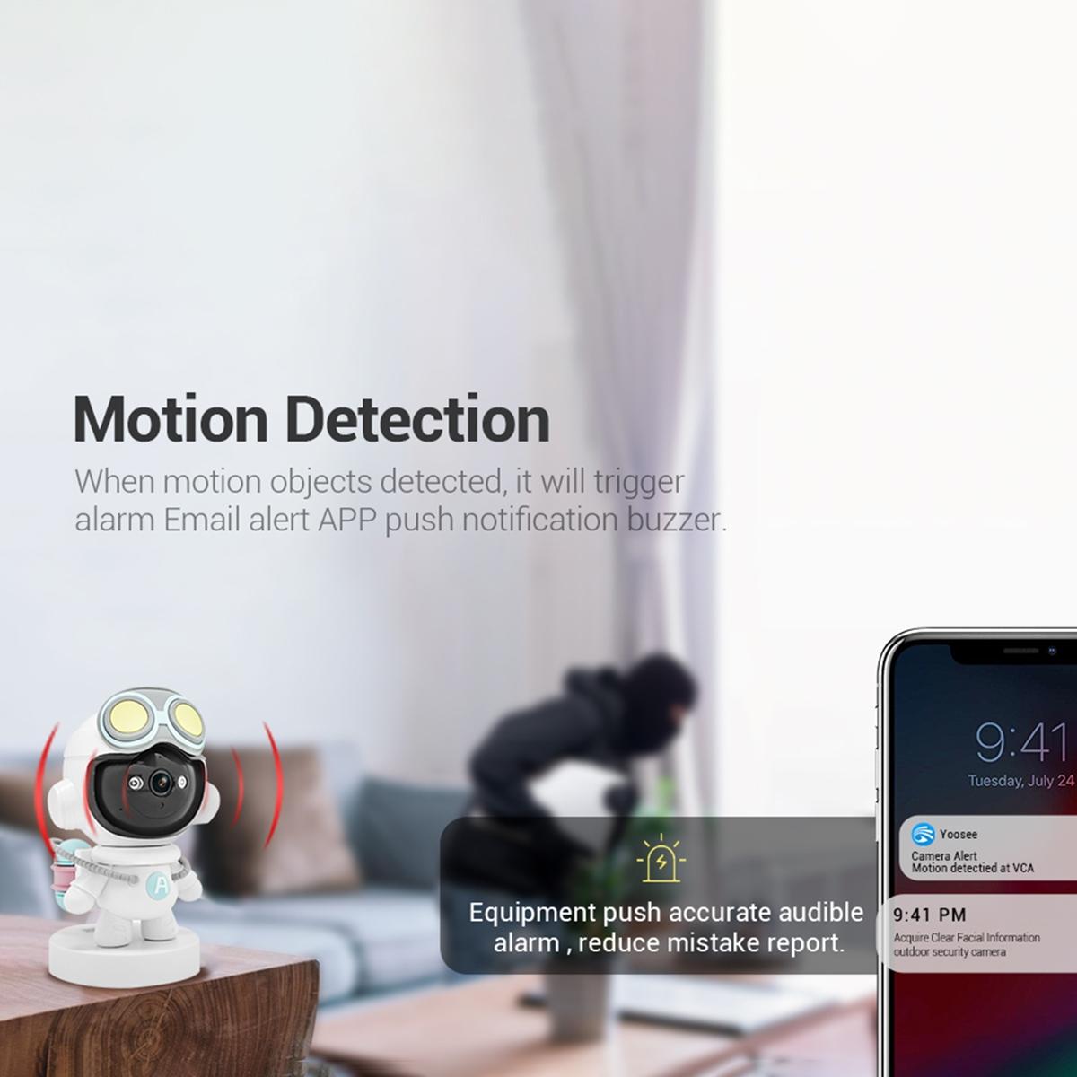 2Mp Wifi Camera With Motion Detection Tracking Sound Alarm Cloud Storage Two-Way Audio Night Vision-1915197797586571271