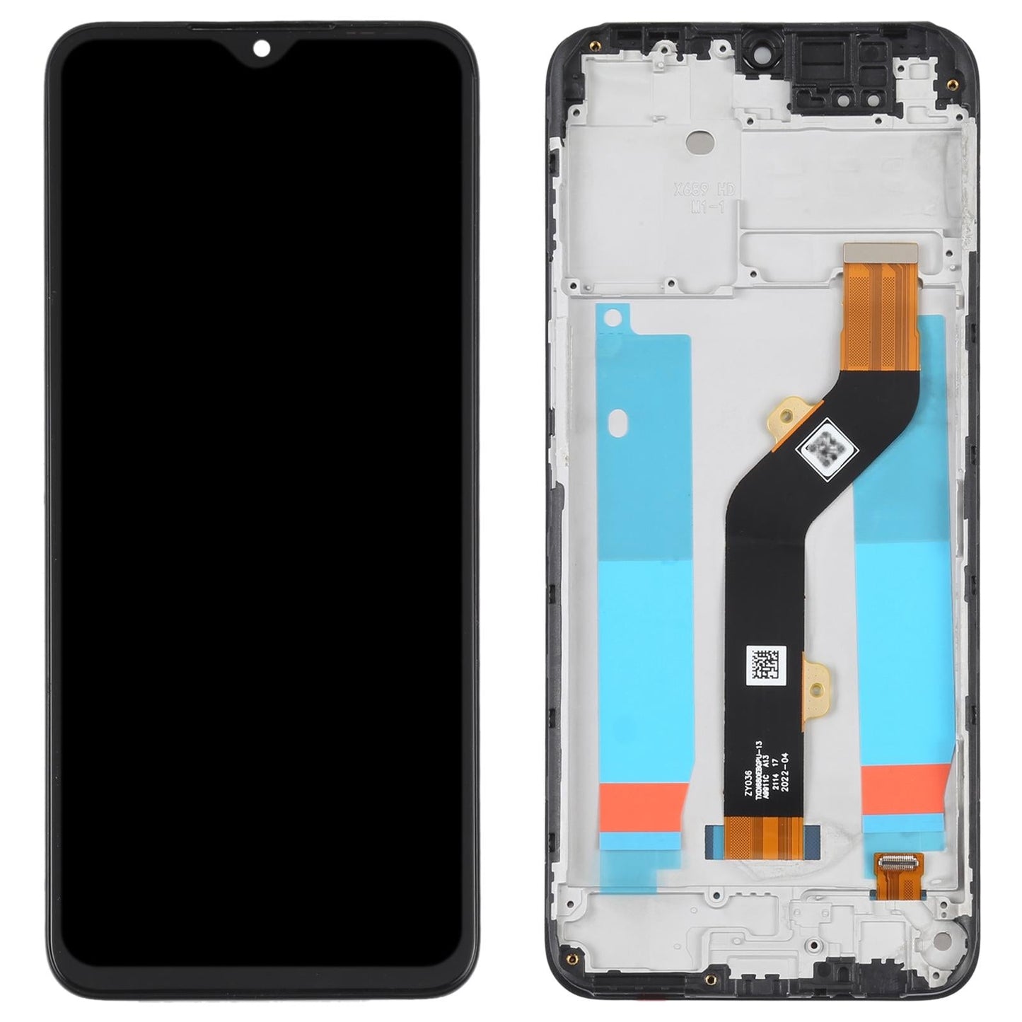 Lcd Screen Replacement For Infinix Hot 10T - Full Assembly With Frame-1915197444996599809