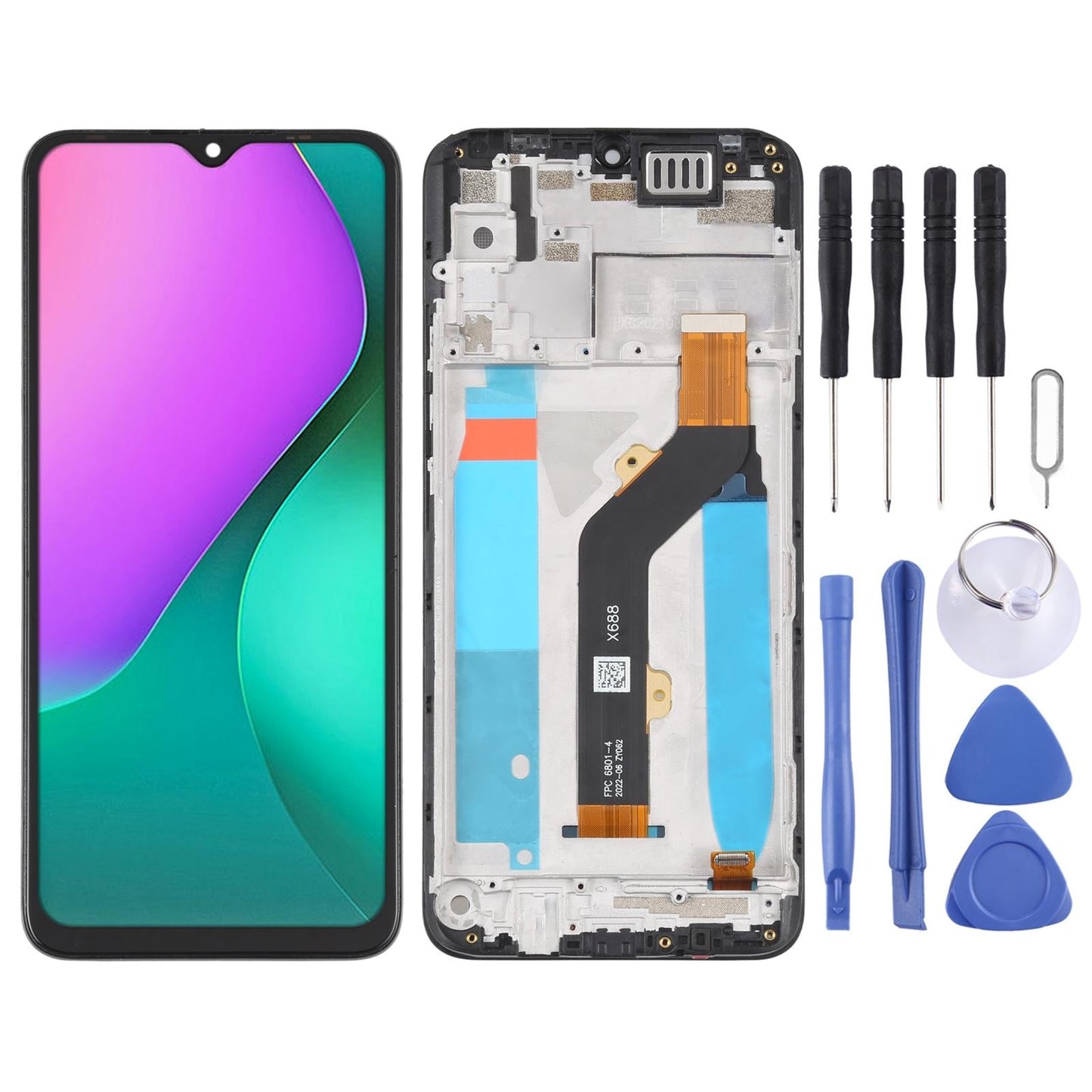 Infinix Hot 10 Play / Smart 5 Lcd Screen Assembly With Frame-1915197869753765888