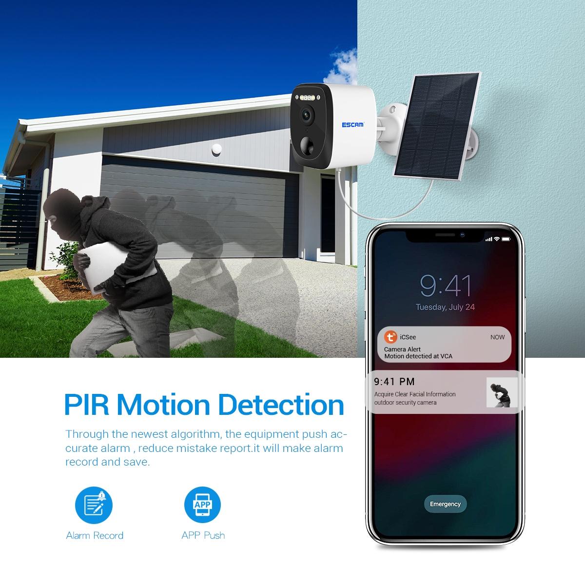 Wireless Solar Ip Camera With Night Vision & Two-Way Audio-1915197527427256326