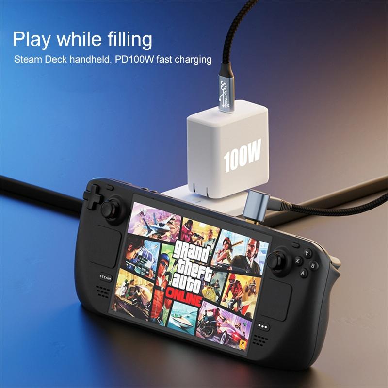 2M Usb-C To Usb-C Stereo Curved Data Cable For Steam Deck Gen2 - 100W-1915197797741760517