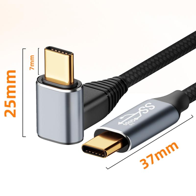 1.5M Usb-C Male To Female Stereo Curved Extension Cable For Steam Deck - 100W-1915197967258750977