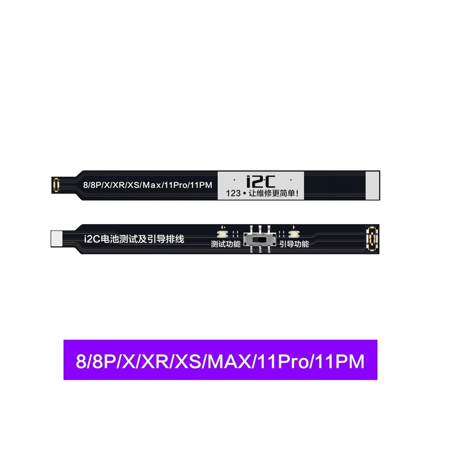 Flexible I2C Battery Boot Strap Cable For Iphone 8 / 8+ / X / Xr / Xs / Xs Max / 11 Pro / 11 Pro Max-1915198134670200838