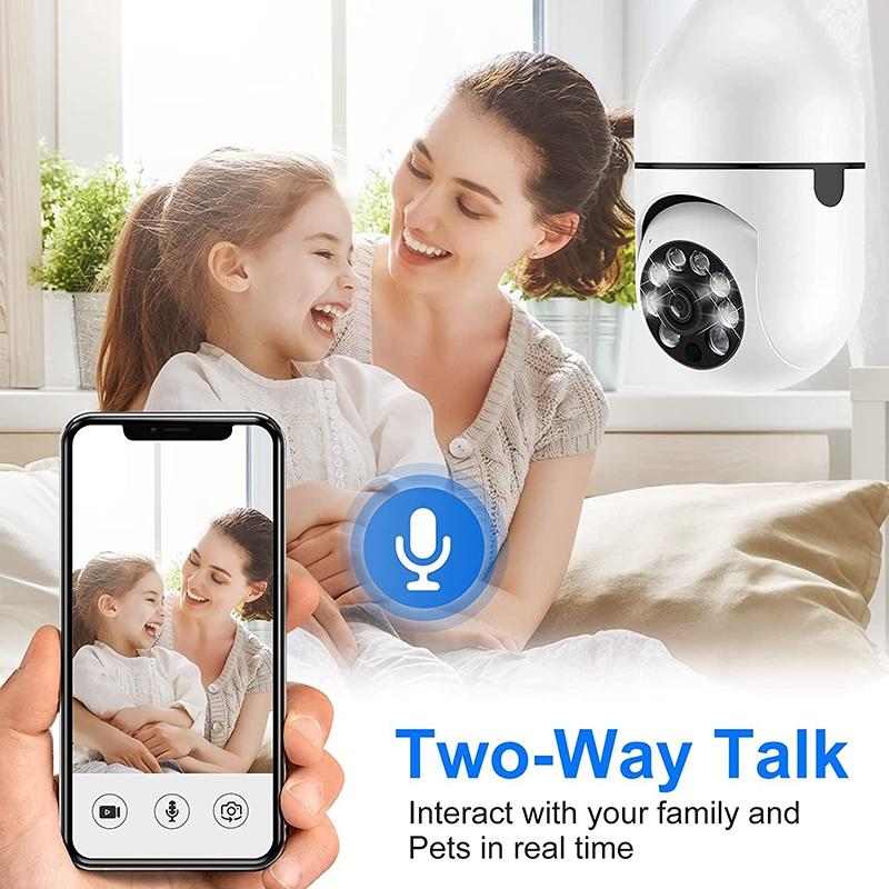 1080P Wifi Light Bulb Camera With Night Vision And Two-Way Voice-1915197672269156360