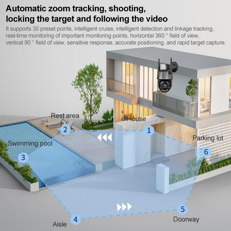 Wireless Wifi Laser Camera With Two-Way Voice & Mobile Monitoring - 5Mp Black-1915196832284282885