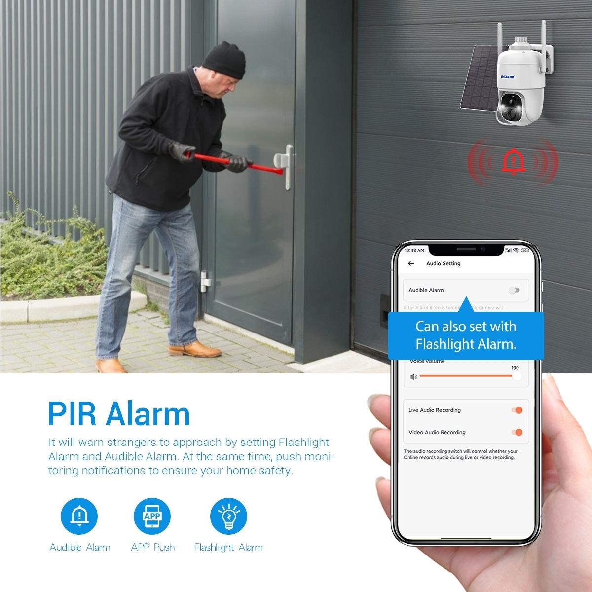 Smart Solar Camera With Night Vision And Two-Way Voice Intercom-1915197737553498117