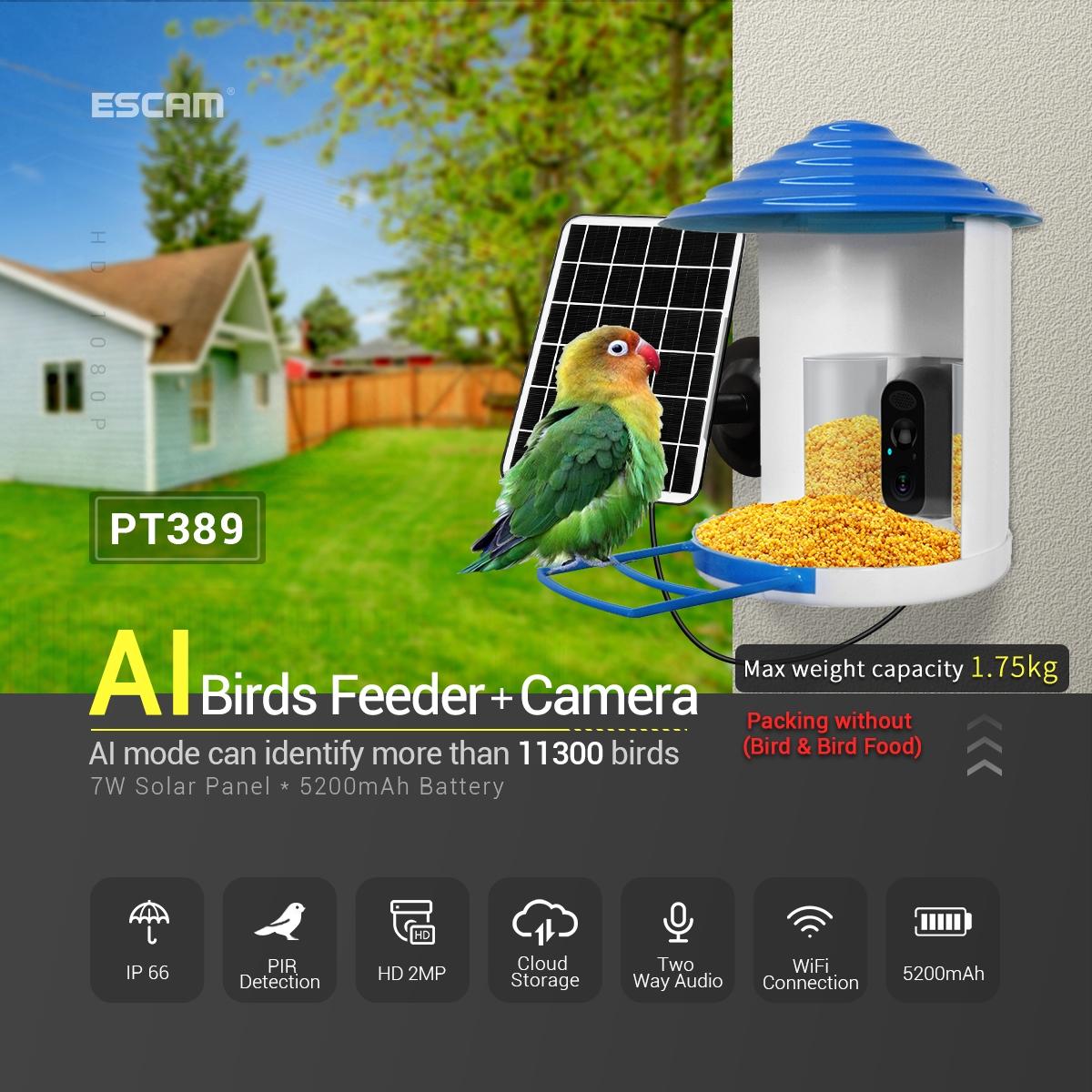 2Mp Wifi Camera With Ai Bird Recognition And Pir Motion Detection-1915197557265534978